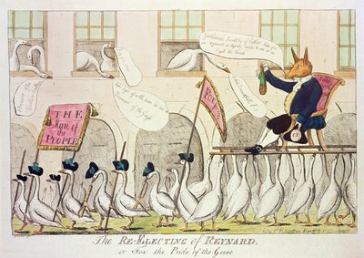 La Réélection de Renard, ou le Renard, la Fierté des Oies, 1783 - English School